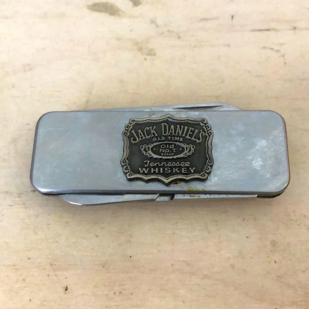 Jack Daniels Tennessee Whiskey logo stainless steel multi-tool money clip